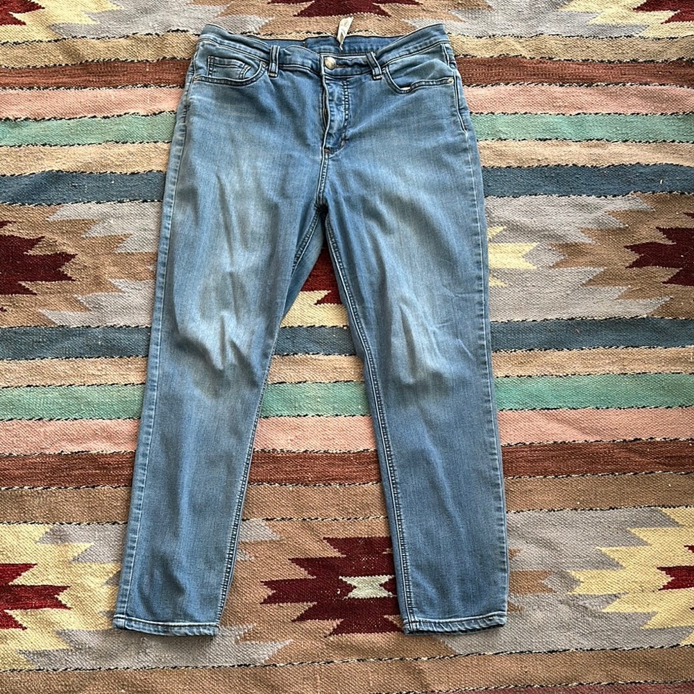 Free People Skinny Blue Denim Jeans